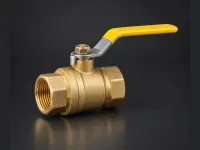 Шаровой кран латунный Optibal DN 32, с американкой, НР-ВР, рукоятка бабочка, Oventrop 1075810